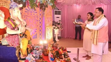 भगवान श्री गणेश के पूजन-हवन कार्यक्रम में शामिल हुए मुख्यमंत्री