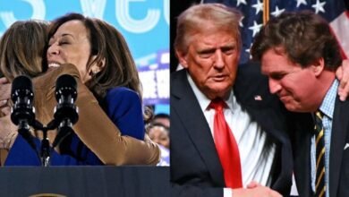Trump and Harris