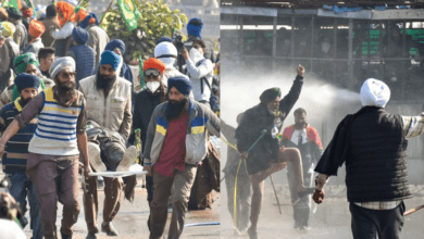 शंभू बॉर्डर पर प्रदर्शनकारी किसानों पर आंसू गैस और पानी की बौछार का इस्तेमाल 9