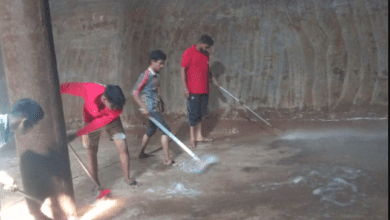 कुशालपुर ओवर हेड टैंक की सील्ट सफाई सुबह की गयी, नियमित जल आपूर्ति 11